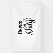 ナースギフトナース勤務中 横断幕 (縦)