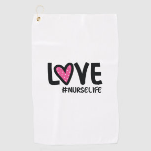 ナースギフトラブナーズライフ ゴルフタオル