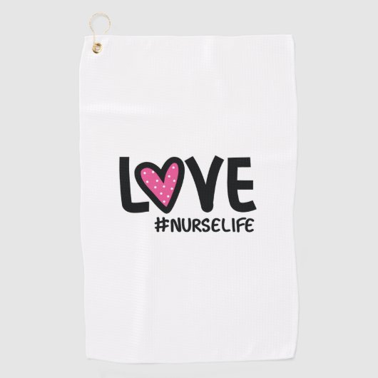 ナースギフトラブナーズライフ ゴルフタオル (正面)