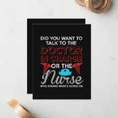 ナースギフト担当医又はナース ノートカード (正面/裏面インサイチュ)