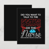 ナースギフト担当医又はナース ノートカード (正面/裏面)