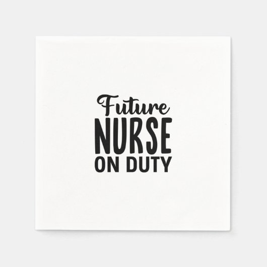 ナースギフト未来ナースオン関税 スタンダードカクテルナプキン (正面)