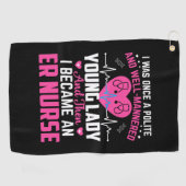 ナースギフト私はかつて素敵なナース ゴルフタオル (横)