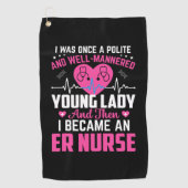 ナースギフト私はかつて素敵なナース ゴルフタオル (正面)