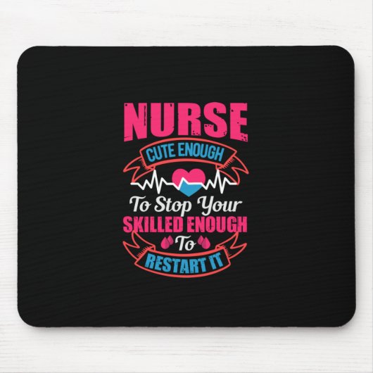 ナースギフト |ナースがかわいいストップ マウスパッド (正面)