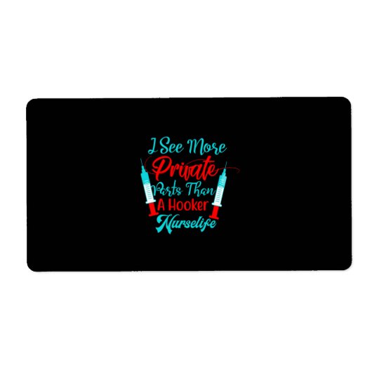 ナースギフト |他のプライベートパーツが表示されます ラベル (正面)