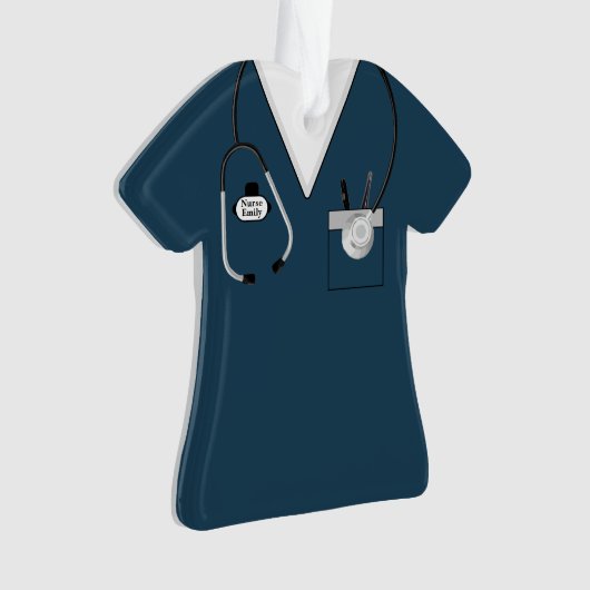 ナースギフト、看護学校卒業、聴診器 オーナメント (正面)