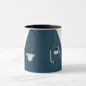 ナースギフト、看護学校卒業、聴診器 マグカップ (中央)