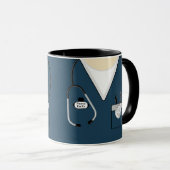 ナースギフト、看護学校卒業、聴診器 マグカップ (正面右)