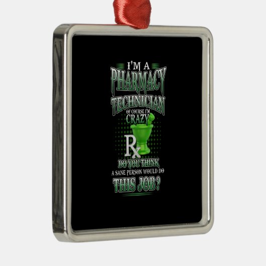ナースギフト|私は薬局の技術者です メタルオーナメント (右)