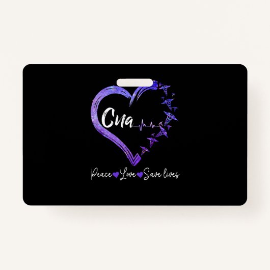 ナースギフト| LOVE CNA平和愛救の人生 バッジ (正面)