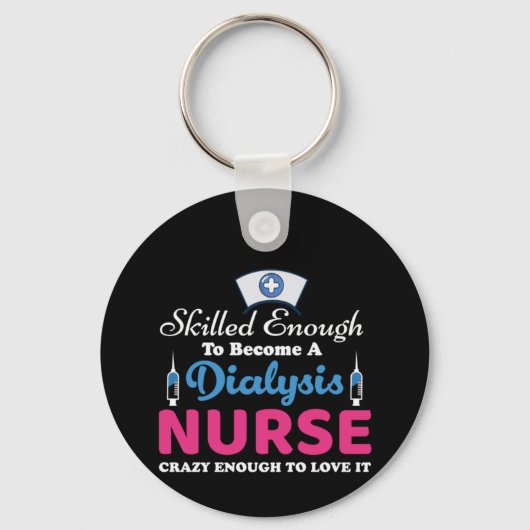 ナースギフトA透析ナース 熱狂する キーホルダー (正面)