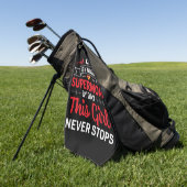 ナースギフトCNAバイナイトスーパーママ ゴルフタオル (グリーン)