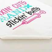 ナースギフトFixin'カットスティキン'お尻 シェルパブランケット (3/4)