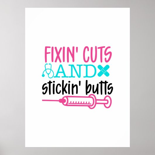 ナースギフトFixin'カットスティキン'お尻 ポスター (正面)