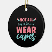 ナースギフトNotすべてのスーパーヒーロー衣服ケープ セラミックオーナメント (左)