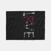 ナースギフトRN LPN CNAドクターラブ看護医療 フリースブランケット (正面(横))