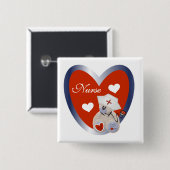 ナースクマハートTシャツとギフト 缶バッジ (正面&裏面)