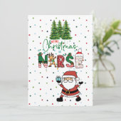 ナースクリスマスとサンタクロース シーズンカード (スタンド正面)
