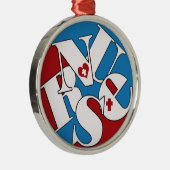 ナースクリスマスオーナメント混乱した手紙おもしろい メタルオーナメント (右)