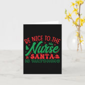 ナースクリスマスシャツはナースSanta Iに優しい カード (黄色い花)
