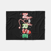 ナースクリスマスステソスコープナースクリスマスススクラブトップ フリースブランケット (正面(横))