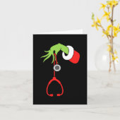 ナースクリスマスステソスコープナースクリスマスパジャマpj カード (黄色い花)