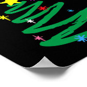 ナースクリスマスツリー聴診器ナースクリスマススクラブ ポスター (角)