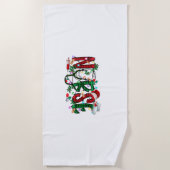 ナースクリスマスツリー聴診器RN LPNスクラブNURS ビーチタオル (正面)