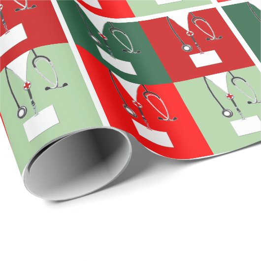 ナースクリスマスホリデーギフト ラッピングペーパー (ロールコーナー)