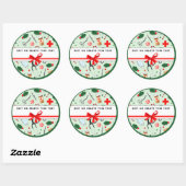 ナースクリスマスホリデーススクエアステッカー ラウンドシール (シート)