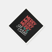 ナースクリスマスメリーナース授乳式ギフトホリデイ スタンダードカクテルナプキン (角)