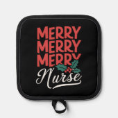 ナースクリスマスメリーナース授乳式ギフトホリデイ 鍋敷き (正面)