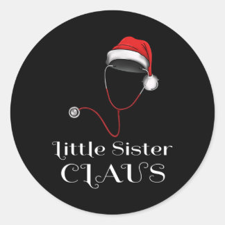 ナースクリスマスリトルシスタークロースマッチングサンタ ラウンドシール