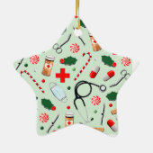 ナースクリスマス収集可能なセラミックオーナメント セラミックオーナメント (裏面)