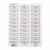 ナースクリスマス差出人住所ラベル ラベル (フルシート)