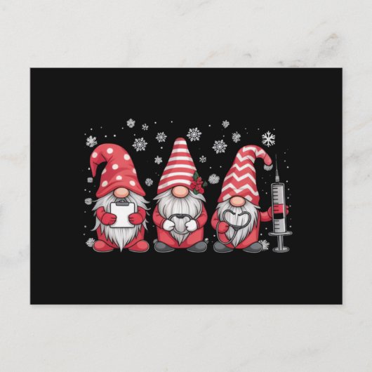 ナースクリスマス格言かわいいクリスマススクラブ シーズンポストカード (正面)