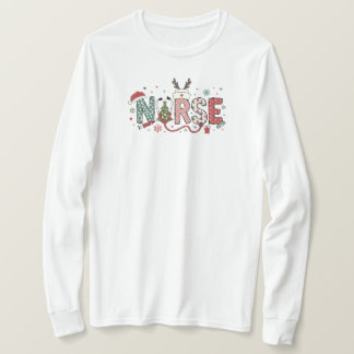 ナースクリスマス長袖シャツ Tシャツ
