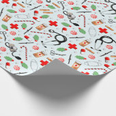 ナースクリスマス ラッピングペーパー (角)