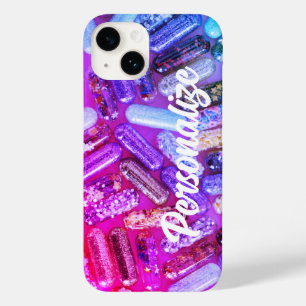 ナースグリッター薬パープルピンクかわいい Case-Mate iPhone 14ケース
