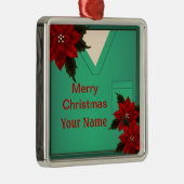 ナースグリーンスクラブクリスマスプレミアムオーナメント5 メタルオーナメント (右)