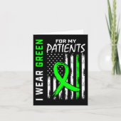 ナースグリーン私の患者のための私の腎臓の病気が待っている カード (正面)