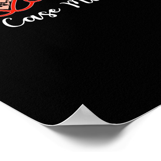 ナースケースマネージャーの愛ハート聴診器 ポスター (角)