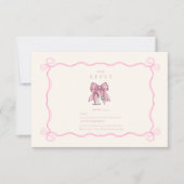 ナースコケットピンクボウエレガント卒業 出欠カード (正面)