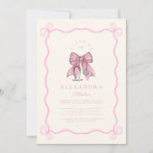 ナースコケットピンクボウエレガント卒業 招待状 (正面)