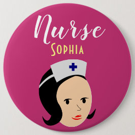 ナースコロッサル、6インチラウンドボタン 缶バッジ