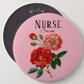 ナースコロッサル、6インチラウンドボタン 缶バッジ (正面&裏面)