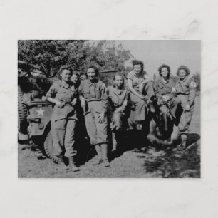 ナースサイドジープWWII ポストカード