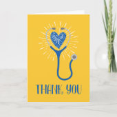 ナースサンキューステソスコープ青感謝してい黄 カード (正面)