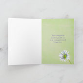 ナースサンキューユーデイジー花パーソナライズされた カード (内部)